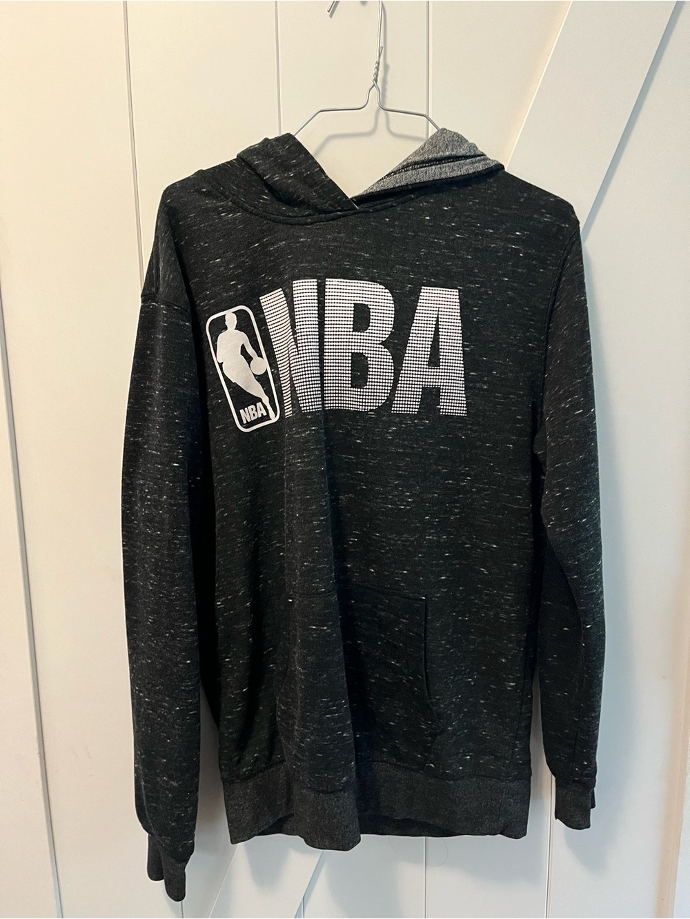 NBA Men's Charcoal Heather Zip-Up Hooded Sweatshirt